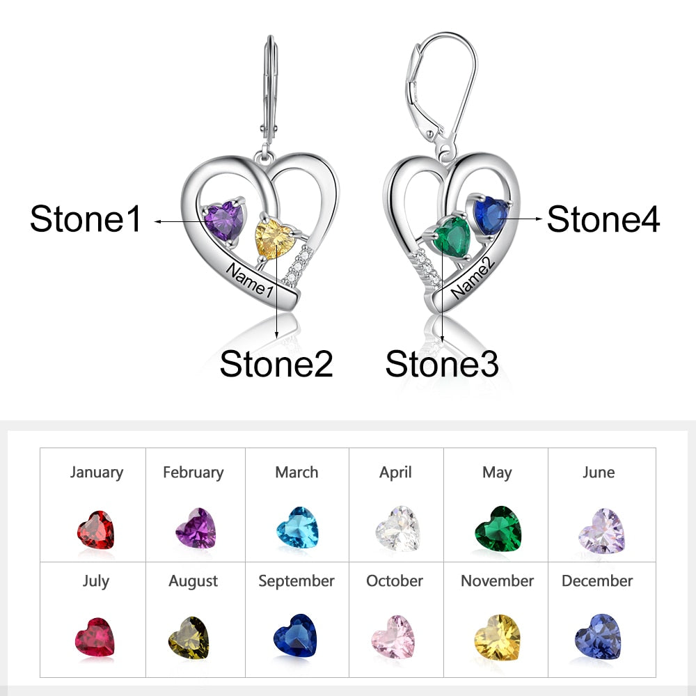 Personalised Birthstone Earrings|www.balibeachfashion.com