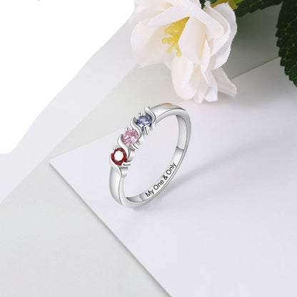 Family Personalized Birthstone Ring